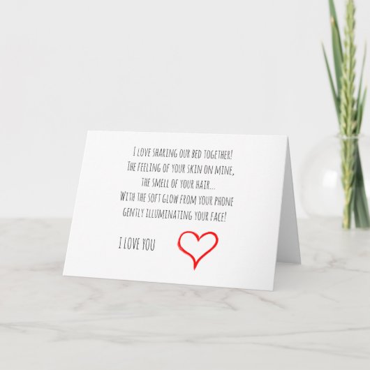 I Liebe You Card for Girl or Boyfriend Karte (Vorderseite)