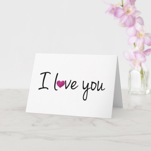 I Liebe You Card Karte (Orchidee)