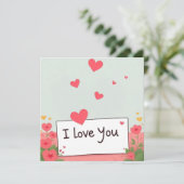 I Liebe You Card Karte (Stehend Vorderseite)