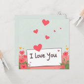 I Liebe You Card Karte (Vorderseite/Rückseite Beispiel)