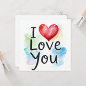 I Liebe You Card Karte (Vorderseite/Rückseite Beispiel)
