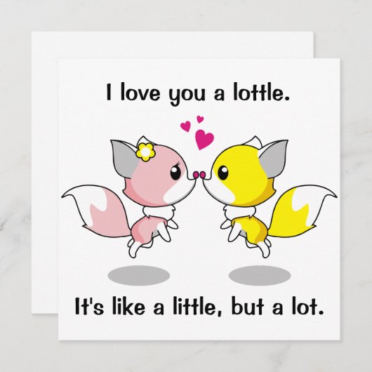 I Liebe You Card Save The Date (Vorne/Hinten)