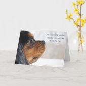 I Liebe You Cavalier King Charles Spaniel Card Karte (Gelbe Blume)