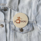 I Liebe You Corgi Dog Button (Beispiel)