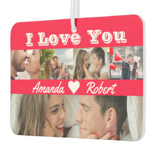 I Liebe You Couple Foto Collage Individuelle Name  Autolufterfrischer