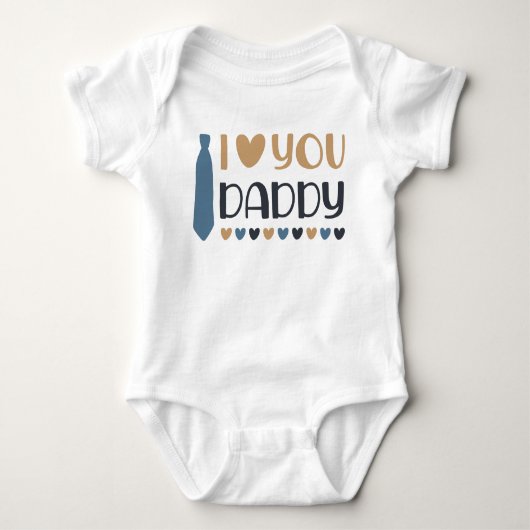 I Liebe You Daddy Baby Bodysuit Baby Strampler (Vorderseite)