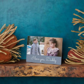 I Liebe You Daddy Blue Script 2 Foto Collage Fotoplatte (Seite)