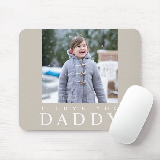 I Liebe You Daddy Kid Foto Mousepad (Mit Mouse)