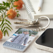 I Liebe You Daddy Modern Blue Kids 2 Foto Schlüsselanhänger (Vorderseite rechts)