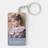 I Liebe You Daddy Modern Blue Kids 2 Foto Schlüsselanhänger (Rückseite)