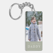 I Liebe You Daddy Modern Sage Green 2 Foto Schlüsselanhänger (Vorderseite links)