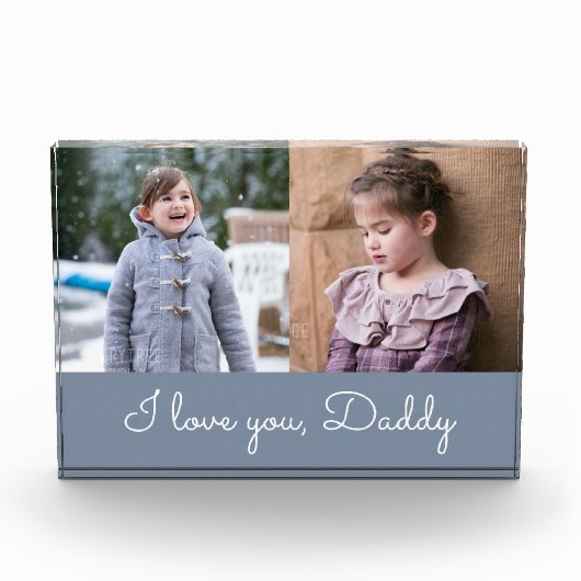 I Liebe You Daddy Script Collage Fotoblock (Vorderseite)