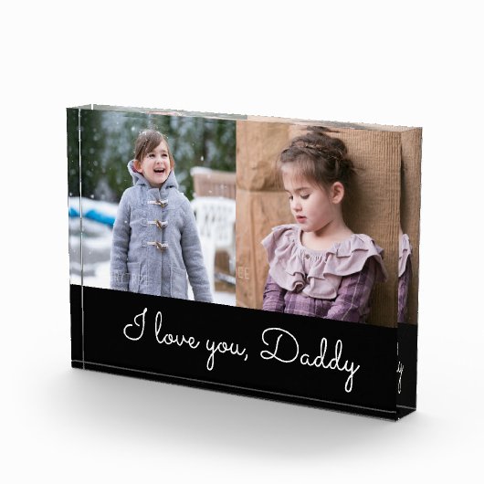 I Liebe You Daddy Script / Collage Fotoblock (Rechts)