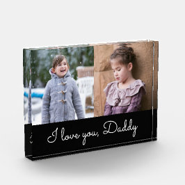 I Liebe You Daddy Script / Collage Fotoblock