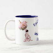 I Liebe You Dalmatiner Puppy Rose Blume Zweifarbige Tasse (Links)