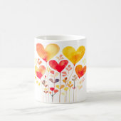 "I LIEBE YOU" EINFACHE KLASSISCHE BOHO HERZPETTE KAFFEETASSE (Mittel)