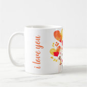 "I LIEBE YOU" EINFACHE KLASSISCHE BOHO HERZPETTE KAFFEETASSE (Links)