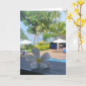I Liebe You-Fidschi-Blume Karte (Gelbe Blume)