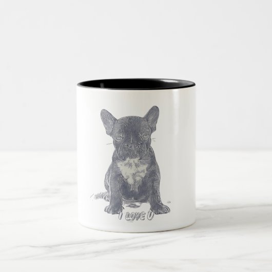I Liebe YOU - French Bulldog Coffee Tasse (Mittel)