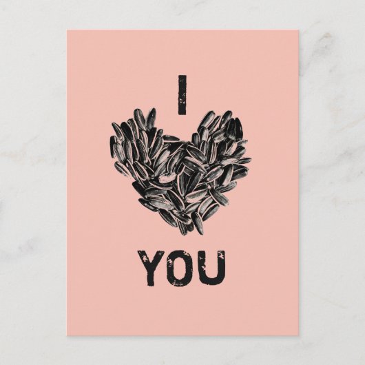 "I Liebe You" Funny Niedlich Cool einzigartig Postkarte (Vorderseite)