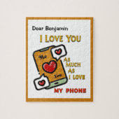 I Liebe You Funny Spaß Telefon Puzzle (Vertikal)