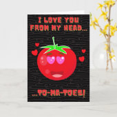 I Liebe You Funny Valentine Card Karte (Gelbe Blume)