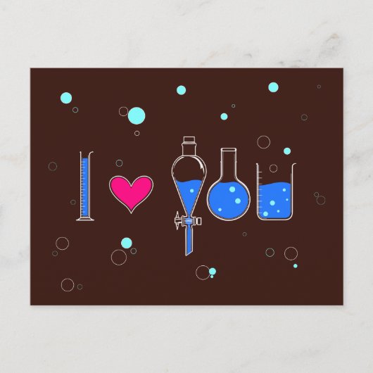 "I Liebe you", geschrieben durch Glasware-Postkart Postkarte (Vorderseite)