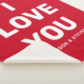 I Liebe You Girlfriend Red Valentines Personalisie Sherpadecke (3/4)
