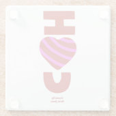 I Liebe You Glass Untersetzer (Rückseite)