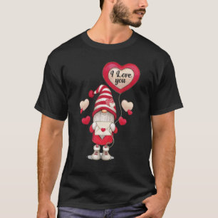 I Liebe You Gnome Valentinstag Niedlich V Day Paja T-Shirt