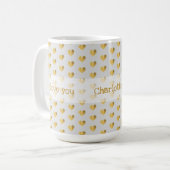 I Liebe you - Golden Foil Hearts Kaffeetasse (Vorderseite Links)