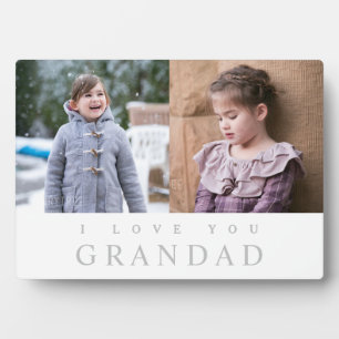I Liebe You Grandad Elegante 2 Foto Collage Fotoplatte