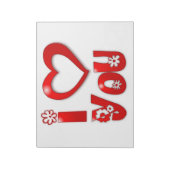 "I LIEBE YOU" GROOVY BLUME NOTIZBLOCK (Rotiert)