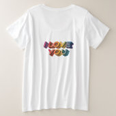 "I LIEBE YOU GROßE GRÖßE T-Shirt (Design Rückseite)