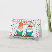 I Liebe You Grumpy Gnome Karte (Vorderseite)