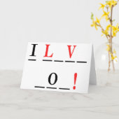 I Liebe You-Hangman Style by Shirley Taylor Karte (Gelbe Blume)