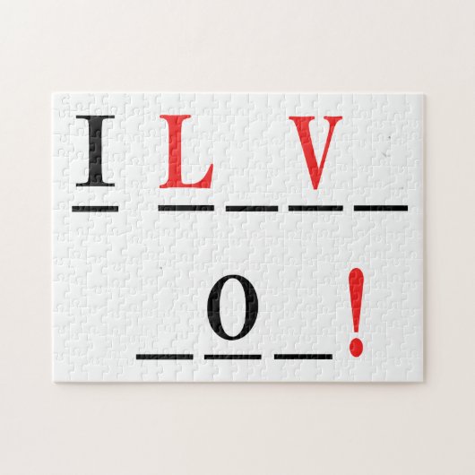 I Liebe You-Hangman Style by Shirley Taylor Puzzle (Horizontal)