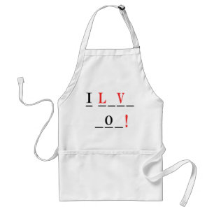 I Liebe You-Hangman Style by Shirley Taylor Schürze