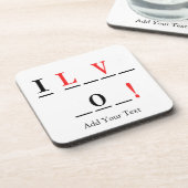 I Liebe You-Hangman Style by Shirley Taylor Untersetzer (Linke Seite)