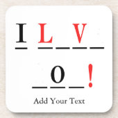 I Liebe You-Hangman Style by Shirley Taylor Untersetzer (Vorderseite)