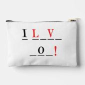 I Liebe You-Hangman Style by Shirley Taylor Zubehörtasche (Rückseite)