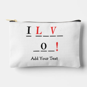 I Liebe You-Hangman Style by Shirley Taylor Zubehörtasche