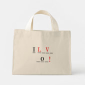 I Liebe You-Hangman Style von Shirley Taylor Mini  Stoffbeutel (Rückseite)