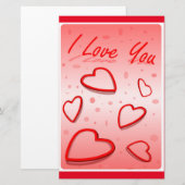 "I LIEBE YOU" HEARS BRIEFPAPIER (Vorne/Hinten)