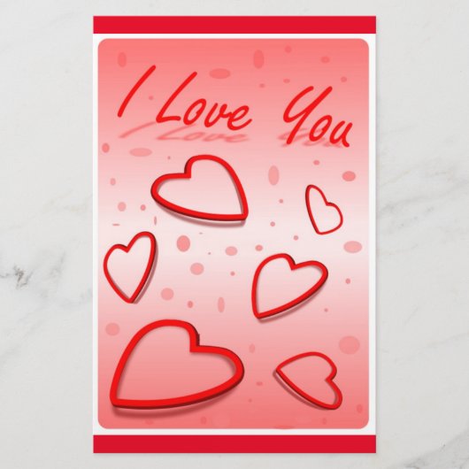 "I LIEBE YOU" HEARS BRIEFPAPIER (Vorderseite)