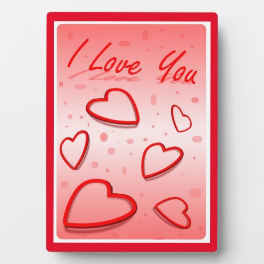 "I LIEBE YOU" HEARS FOTOPLATTE (Vorderseite)