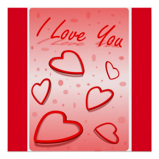 "I LIEBE YOU" HEARS POSTER (Vorderseite)