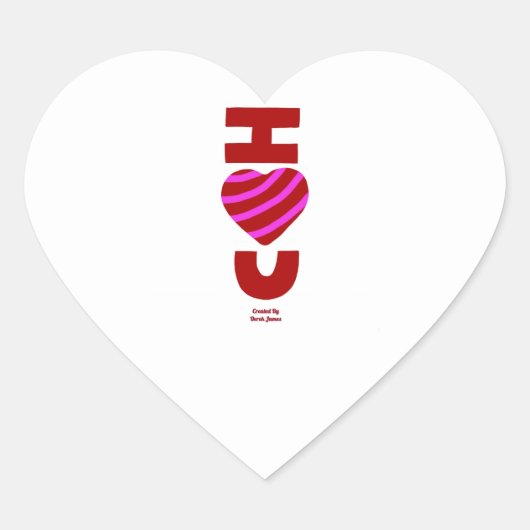 I Liebe You Heart Aufkleber (Vorderseite)