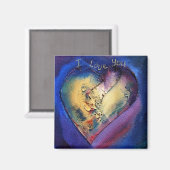 I Liebe You Heart Magnet (Vorderseite/Rückseite)