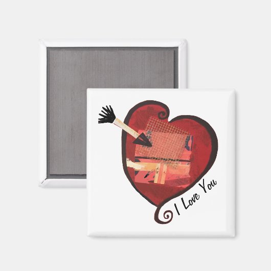 I Liebe You heart Magnet (Vorderseite/Rückseite)